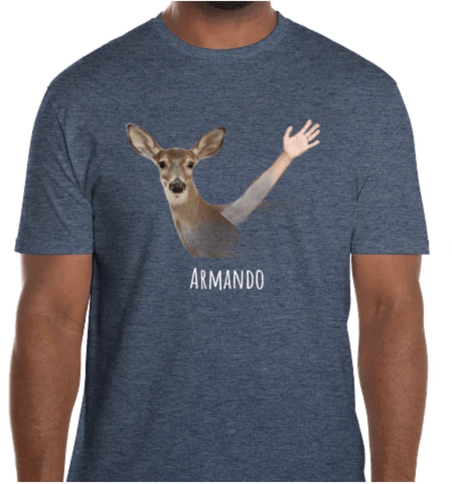 Armando T-shirt, heather navy